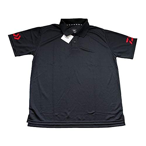 Daiwa T Shirt für das Angeln Kurzärmelige Polo Black L Spinning Meer Fluss See von Daiwa