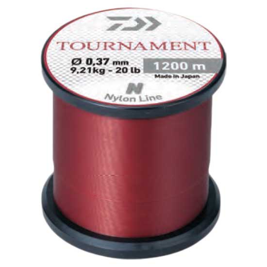 Daiwa Tournament Monofilament 1200 M Rot 0.260 mm von Daiwa
