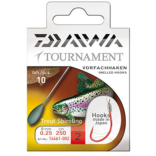 Daiwa Tournament Trout Sbirolino Gr.8 250cm - Gr.8 - 0,2mm - 10Stück | von Daiwa
