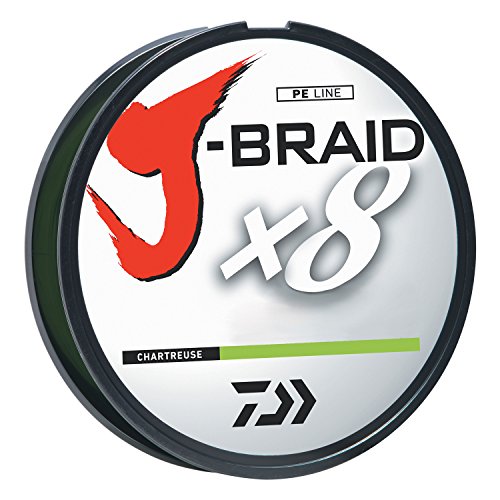 Daiwa Unisex-Erwachsene Braided LINE J-BRAIDX8 geflochtene Schnur, Hellgrün, 20 lb von Daiwa