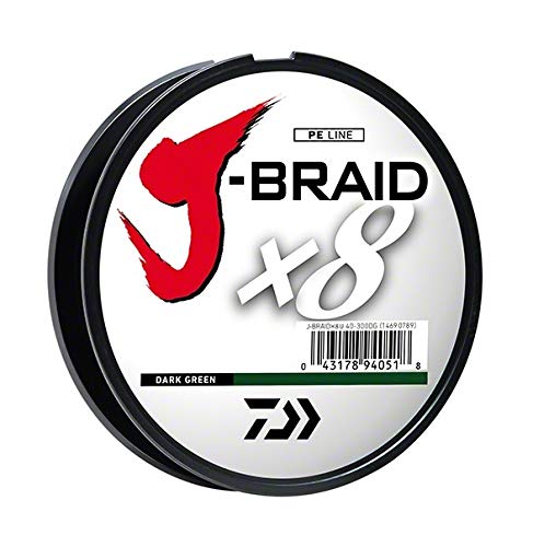 Daiwa Unisex-Erwachsene Braided LINE J-BRAIDX8 geflochtene Schnur, merhfarbig, 20 lb von Daiwa