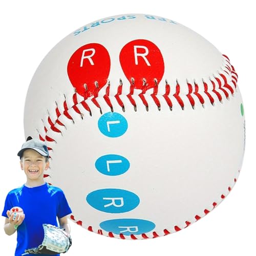 Bullet Ball Baseball, 9-Zoll-Baseball mit farbcodiertem Finger, Baseball-Pitching-Grifftrainer, gewichtete Baseballbälle, farbcodierte Fingerplatzierung zur Erhöhung der Pitch-Geschwindigkeit, Erlerne von Dalchana