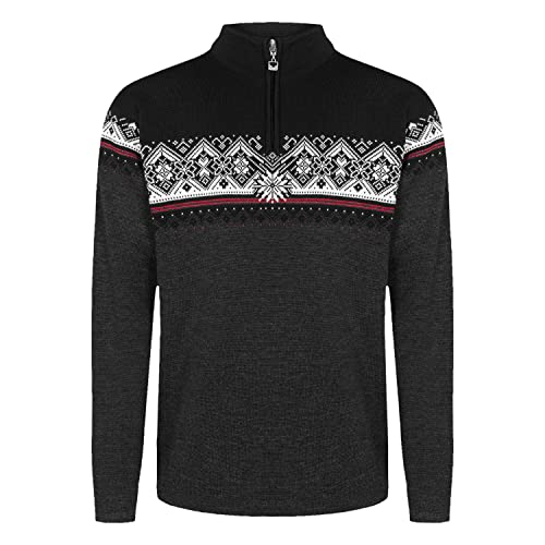 Dale of Norway Herren Pullover ST. Moritz Masculine Sweater, Dark Charcoal/Raspberry/Black/Off White, XL von Dale of Norway