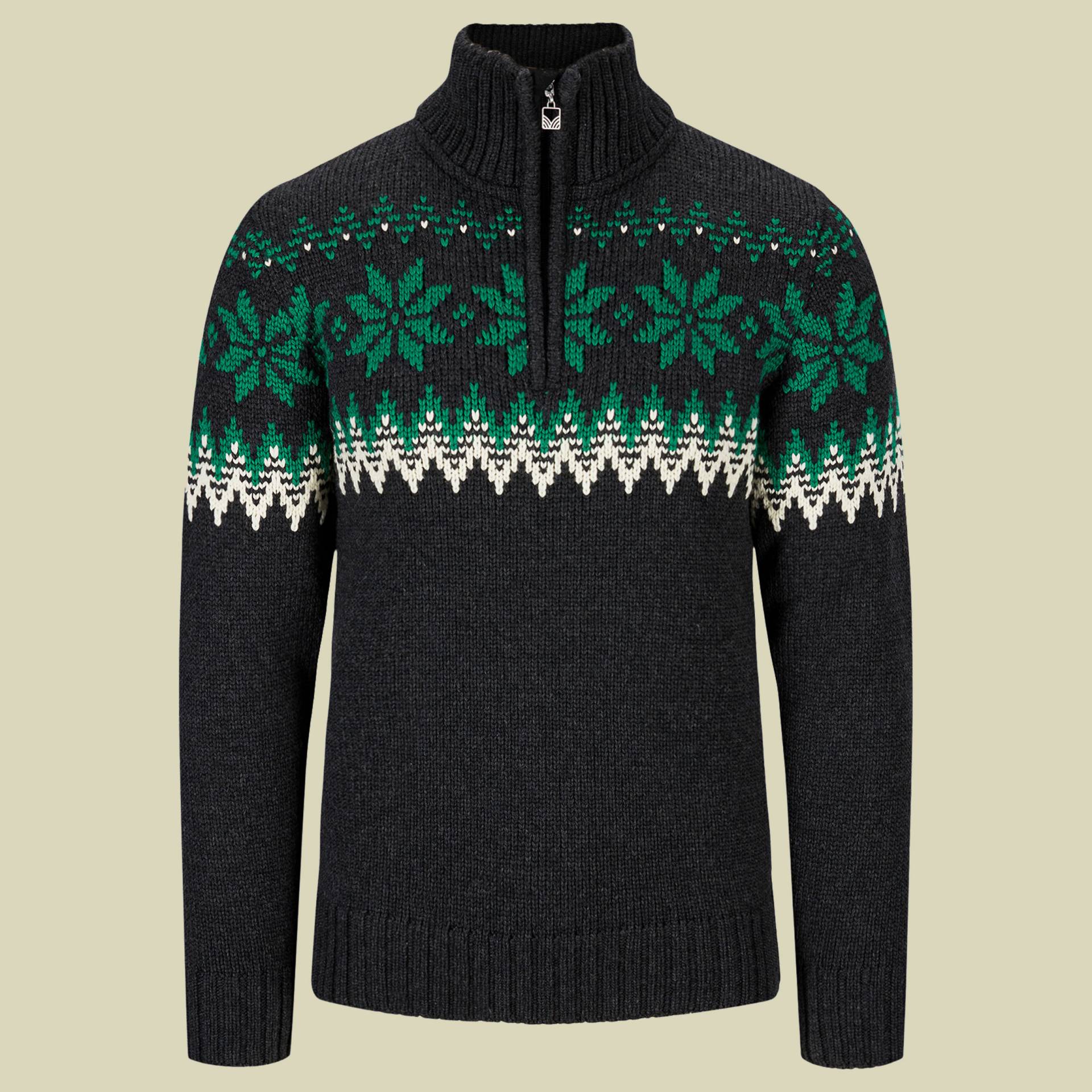 Myking Sweater Men Größe XL Farbe dark charcoal/bright green/off white von Dale of Norway