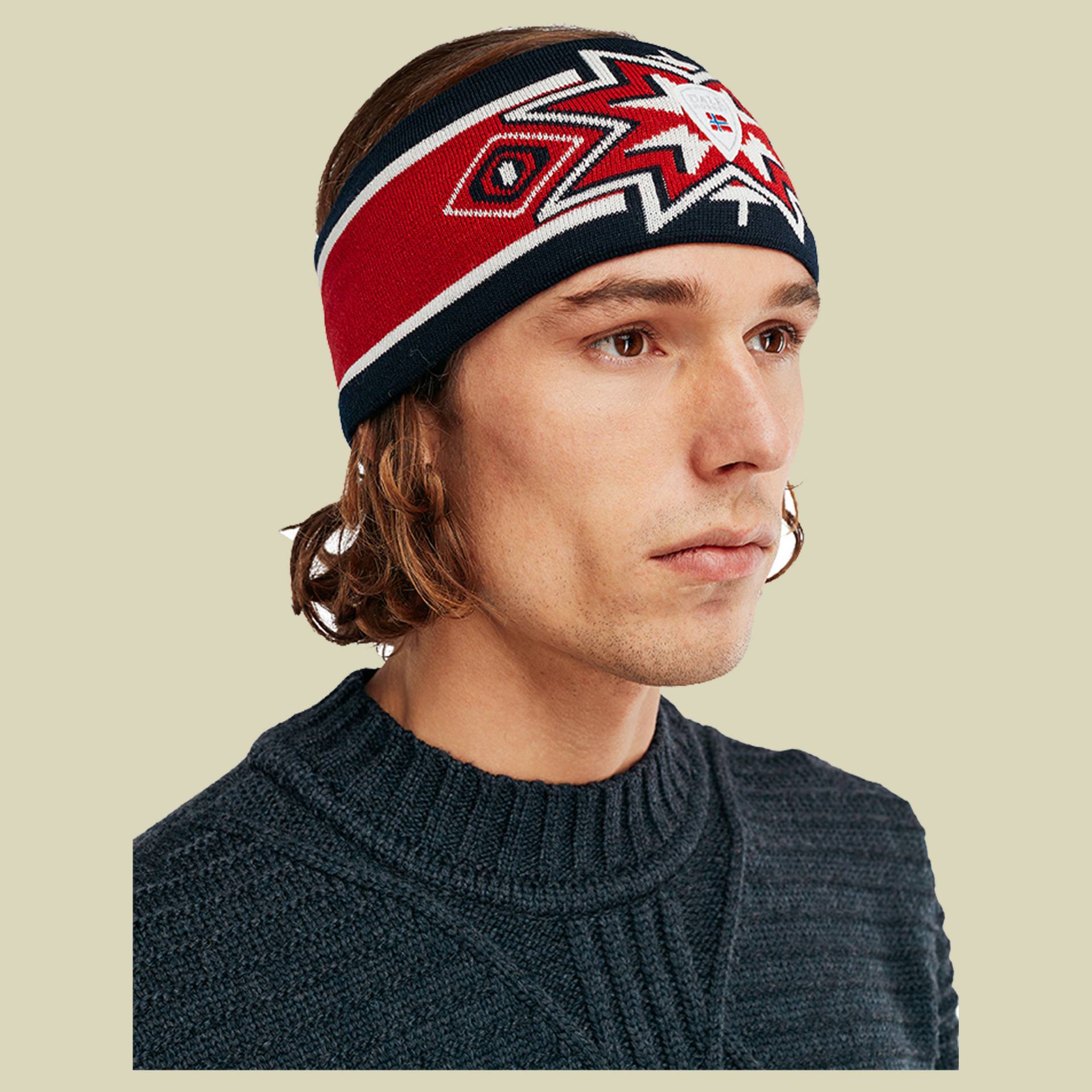 Olympia Headband Größe one size Farbe raspberry navy offwhite von Dale of Norway