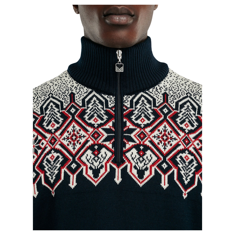 Winterland Sweater Men Größe XL Farbe navy-off white-raspberry von Dale of Norway