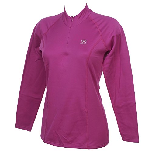 Damartsport Damen T-Shirt, mit Reißverschluss X-Small rosa - Fuchsia von Damartsport