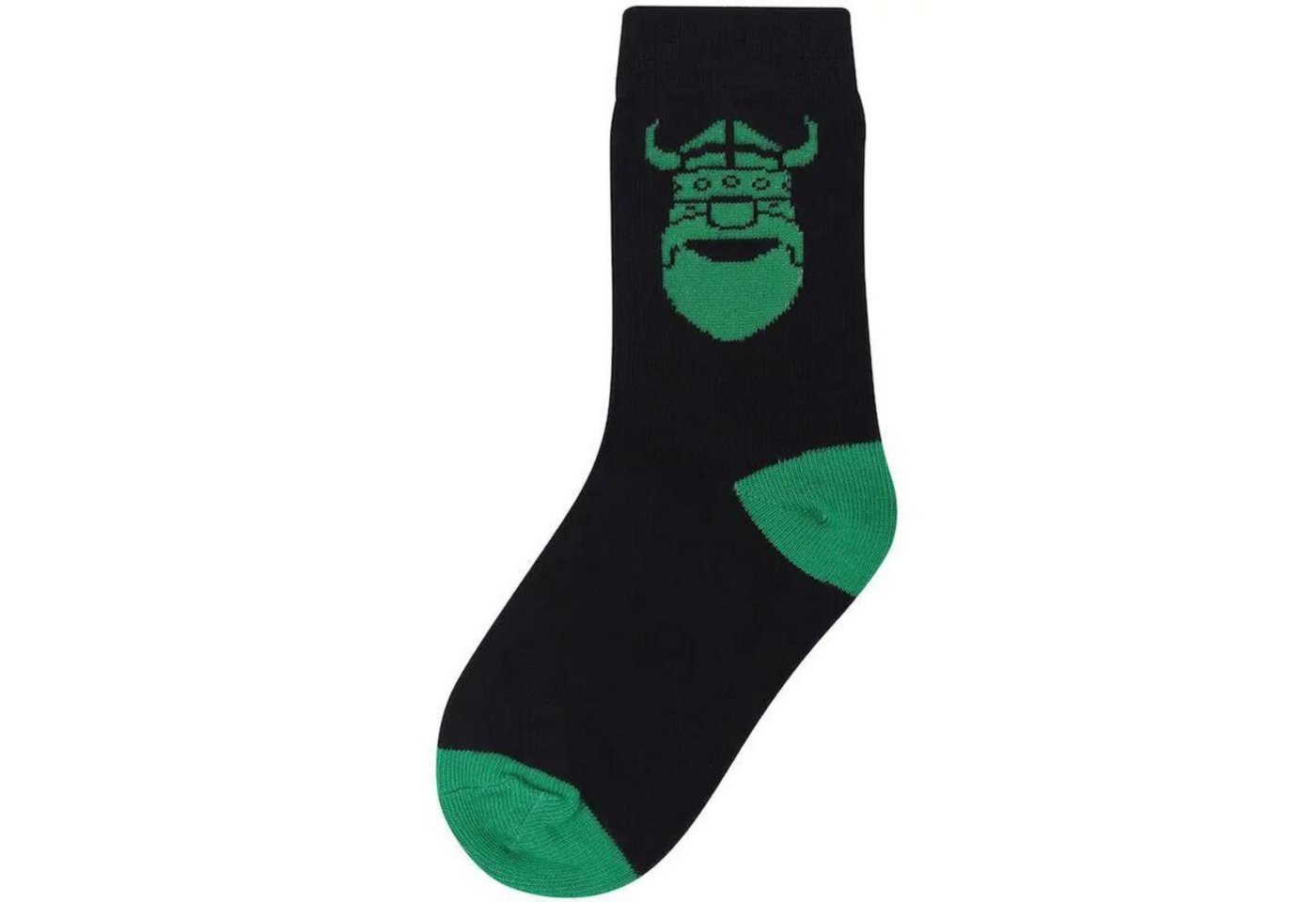 Danefae Laufsocken Danefae Kids Socks Green Erik 23-29 Kindersocken mit Wikingerprint von Danefae