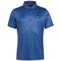 Daniel Springs Kaktus Druck Funktions Halbarm Polo blau von Daniel Springs