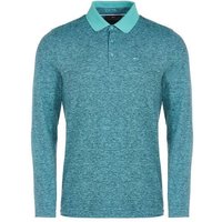 Daniel Springs Melange Thermo Langarm Polo hellgrün von Daniel Springs