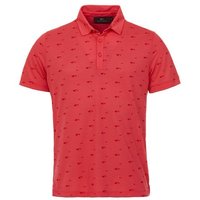 Daniel Springs print polo Halbarm Polo pink von Daniel Springs