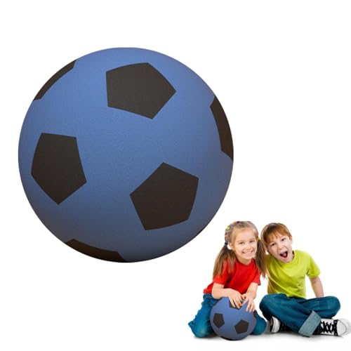 Dankek Weicher Indoor-Fußball, lautloser Fußball,Weicher, leiser Fußball | Weicher Schaumstoff-Sportball für Kinder, drinnen und draußen, Fußball für Spielübungen im Hinterhof von Dankek