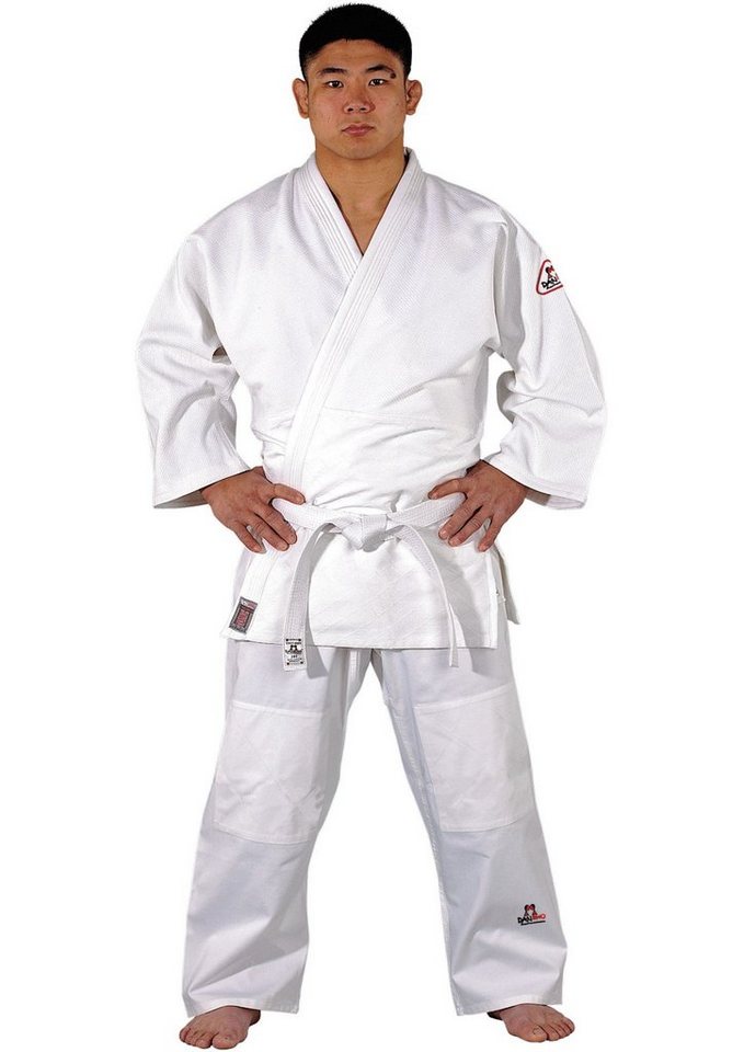 Danrho Judoanzug Tong IL Judo Anzug Dojo Line Ju Jutsu Jiu Jitsu 100% Baumwolle KWON (3-Teilig, Komplett), Dojo Line, Kinder, Erwachsene, Größen: 90 - 210 cm, weiß, 8 OZ von Danrho