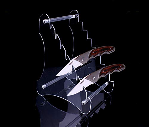 Danuland 1 Stück acht Schichten Hochleistungs-Acrylmesser-Messeständer, Taschenmesser Staffelei Halter, Jagd Survival Knife Rack von Danuland
