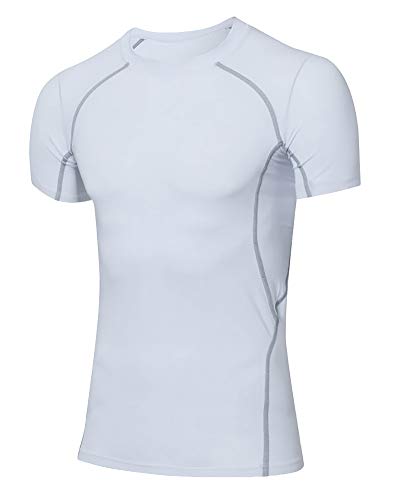 Herren Funktionswäsche Atmungsaktiv Base Layer Kurzarm Outdoor Radsport Running Kompressionsshirt Sport Fitness T-Shirt von Daoba