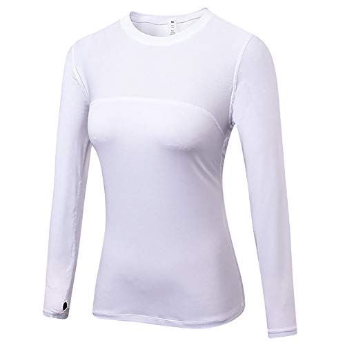 DaobaWOMEN Damen Kompressionsshirt Langarm Dry Fit Running Athletic T-Shirt Workout Tops von DaobaWOMEN