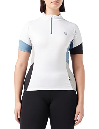 Dare 2b Compassion II Jersey Damen-Radsport-T-Shirt Q-Wic Plus leichtes Material mit geruchsabweisenden und reflektierenden Druckdetails - halber Belüftungsreißverschluss - Sport-T-Shirt von Dare2b