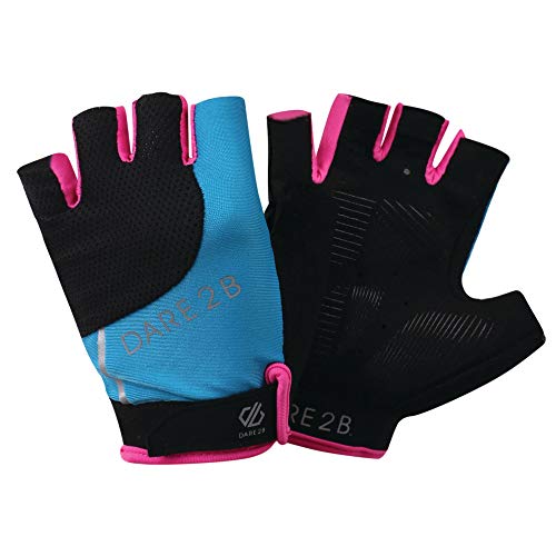 Dare 2b Damen Forcible Lightweight Hardwearing Ergonomic Cycling Mitt Handschuh, Blau Juwel/Cyber Pink, L von Dare 2b
