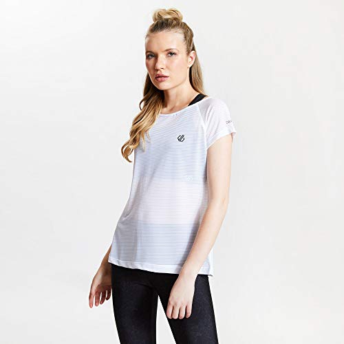 Dare 2b Damen Womens Defy Lightweight Wicking Short Sleeve T Shirt, White, 10-Bust 34" (86cm) von Dare 2b