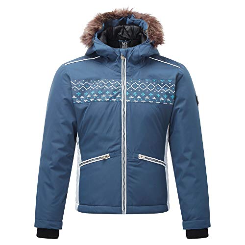 Dare 2b Kinder Far Out Waterproof Breathable Taped Seams Insulated Reflective Detail Jacket Jacken, Dunkles Jeansblau, 5-6 von Dare 2b