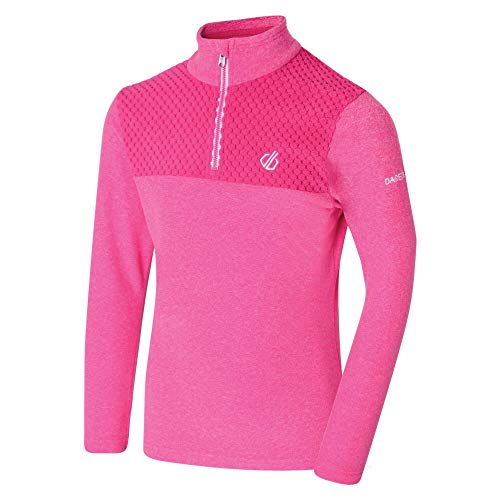 Dare 2b Kinder Mountfuse 200 g/m² strukturierter Fleece-Stoff mit halbem Reißverschluss, Cyber Pink, 40 von Regatta