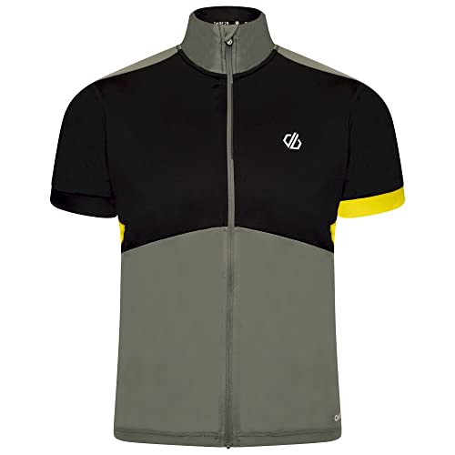Dare 2b Protraction II Jersey Herren-Radsport-T-Shirt Q-Wic Plus leichtes Material mit geruchsabweisenden und reflektierenden Druckdetails - durchgehender Belüftungsreißverschluss - Sport-T-Shirt von Dare2b