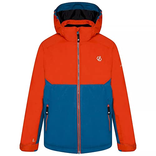 Dare 2b Impose III Jacket Kinder-Skijacke, wasserdichtes und atmungsaktives Recyclingmaterial, Orange/Petrol, 152 EU von Dare2b