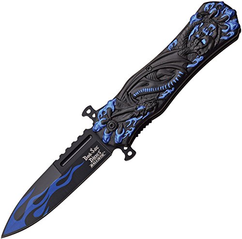 Dark Side Blades Erwachsene Taschenmesser Blue Black Dragon Claw, Klingenlänge: 8, 89 cm, DS-A049BL, Mehrfarbig, M von Dark Side Blades
