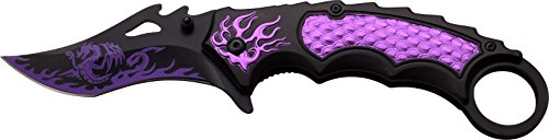 Dark Side Blades Taschenmesser Purple Dragon Skin, DS-A051PE von Dark Side Blades
