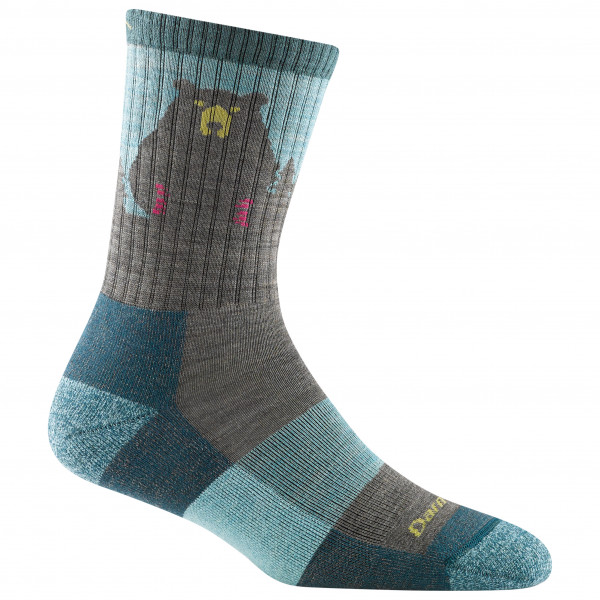 Darn Tough - Women's Bear Town Micro Crew Lightweight w Cushn - Wandersocken Gr L;M;S blau;bunt;grau von Darn Tough