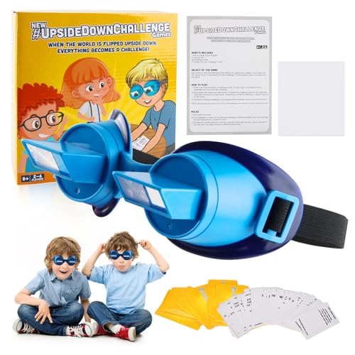 Darryy Upside Down Challenge Game Brille, Brillen Spiele, Spielzeug mit Brille und Stift, Spiegelverkehrt Brille Spiel, Eltern-Kind-Interaktion von Darryy