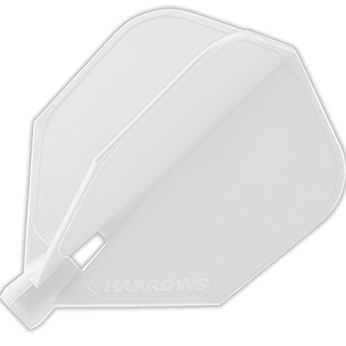 Darts Corner Harrows Clic Flights – verstärkter Rand – Form – Weiß – 1 Set (3) Checkout-Karten von Darts Corner