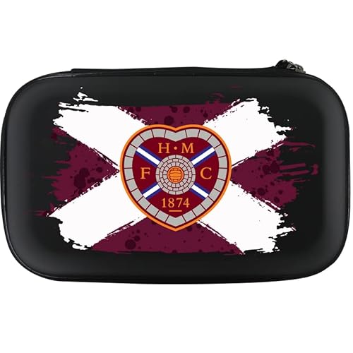 Darts Corner Offiziell lizenzierte Heart of Midlothian Football Club Hearts FC-Dartschale, erhältlich in mehreren Designs., Schwarz , Saltire-Wappen von Darts Corner