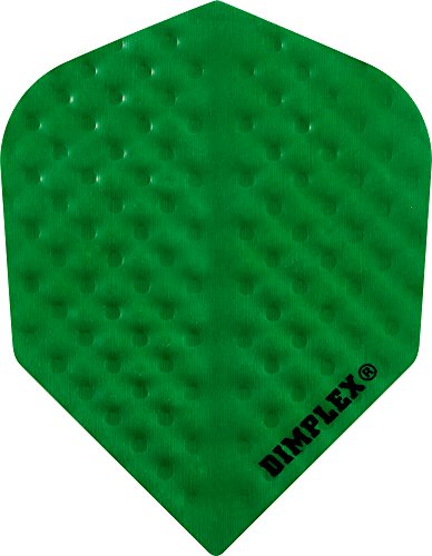 HARROWS Dimplex geprägt Dart Flights, 75 Mikron – Standard grün – 5 sets (15) von Darts Corner