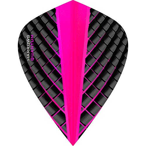 HARROWS Quantum Dart Flights, 100 Micron – Kite – 3D – Effekt Pink – 1 Set (3) von Darts Corner