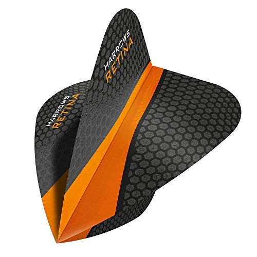 HARROWS Retina Dart Flights – 5 sets (15) – 100 micron Extra Stark – Kite – Orange von Darts Corner