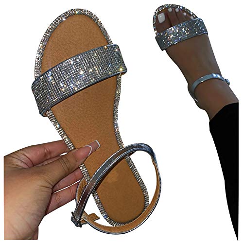 Dasongff Damen Flip Flops Flache Sandalen Leopard Reißverschluss Strandsandalen rutschfeste Slipper Tangasandalen Comfort Freizeit Sommerschuhe Elegante Zehentrenner Sandals Römersandalen von Dasongff