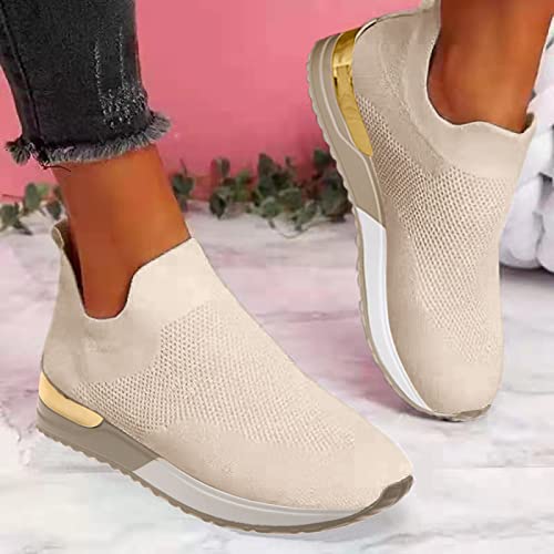 Dasongff Damen Schuhe Slip On Sneakers Freizeit Atmungsaktive Fitness Turnschuhe Plattform Air Leichte Outdoor Walking Schuhe Freizeitschuhe Laufschuhe Halbschuhe Joggingschuhe Running Shoes von Dasongff