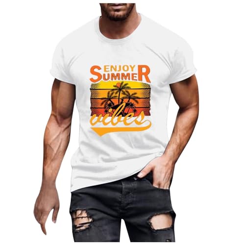 Tshirt Herren Lustig, Laufshirt Herren, Sommer Slim Fit Oberteile Kurzärmeliges T-Shirt Freizeit Lässig Tshirt Sportshirt Kleidung Outfit Modische Sommerkleidung von Dasongff
