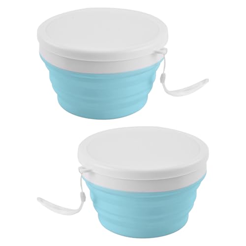 Ddujbtp 2pcs Food Storage Behälter Mit Deckel 950 Ml Campingreisen Freien Silikon Lebensmittelschale Für Wanderreisen Picknicks Silikon Klappschale von Ddujbtp