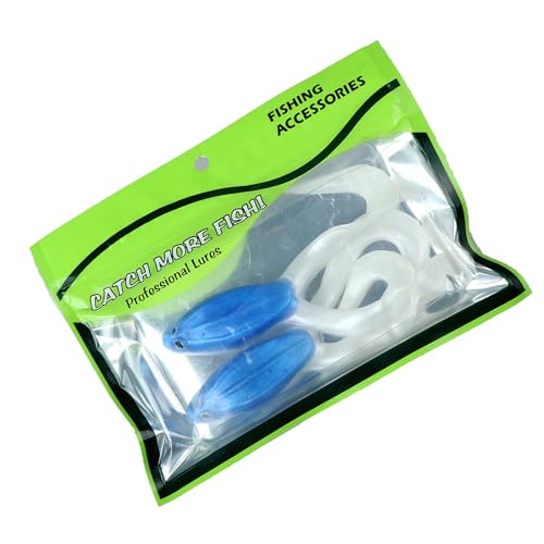 Ddujbtp 2pcs Twin Tail Weichköder Künstliche Schwimmende Frösche 11 cm 16 G Topwater Fischerei Köder Swimbait Dauer Leichte Künstliche Köder Swimbait Größe von Ddujbtp