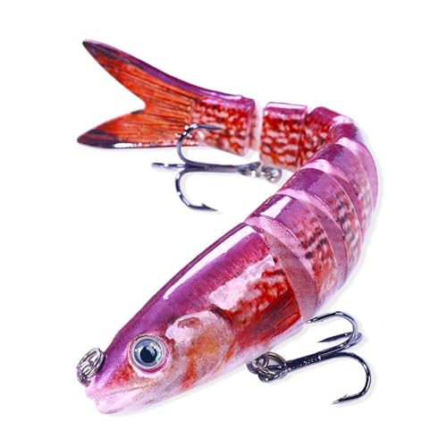 Ddujbtp Multi Joint Swimbaits Fischerei Angeln Künstliche Harte Köder Schwimmköder 13 4 cm 8 Segment Mit Haken Salzwasser von Ddujbtp