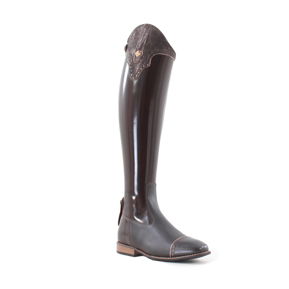 DeNiro Salento 01 Reitstiefel brushed caffé mit Top America in Savage Bronze von DeNiro