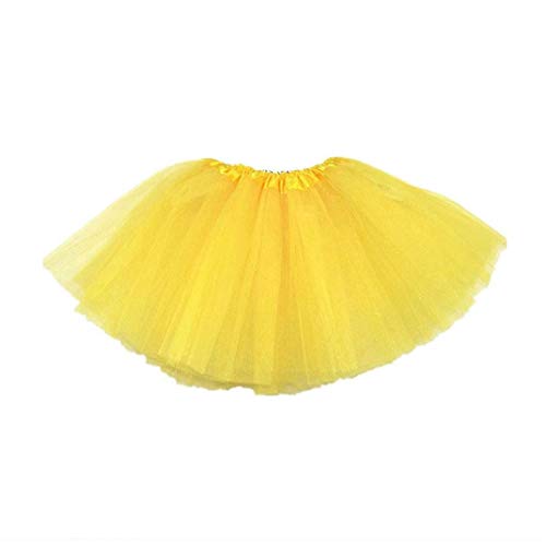 Ballett Half Body Tüllrock 3 Ebenen Prinzessin Kleid Ballett Tüll Halloween verkleiden Rock für Mädchen Gelb von Deanyi