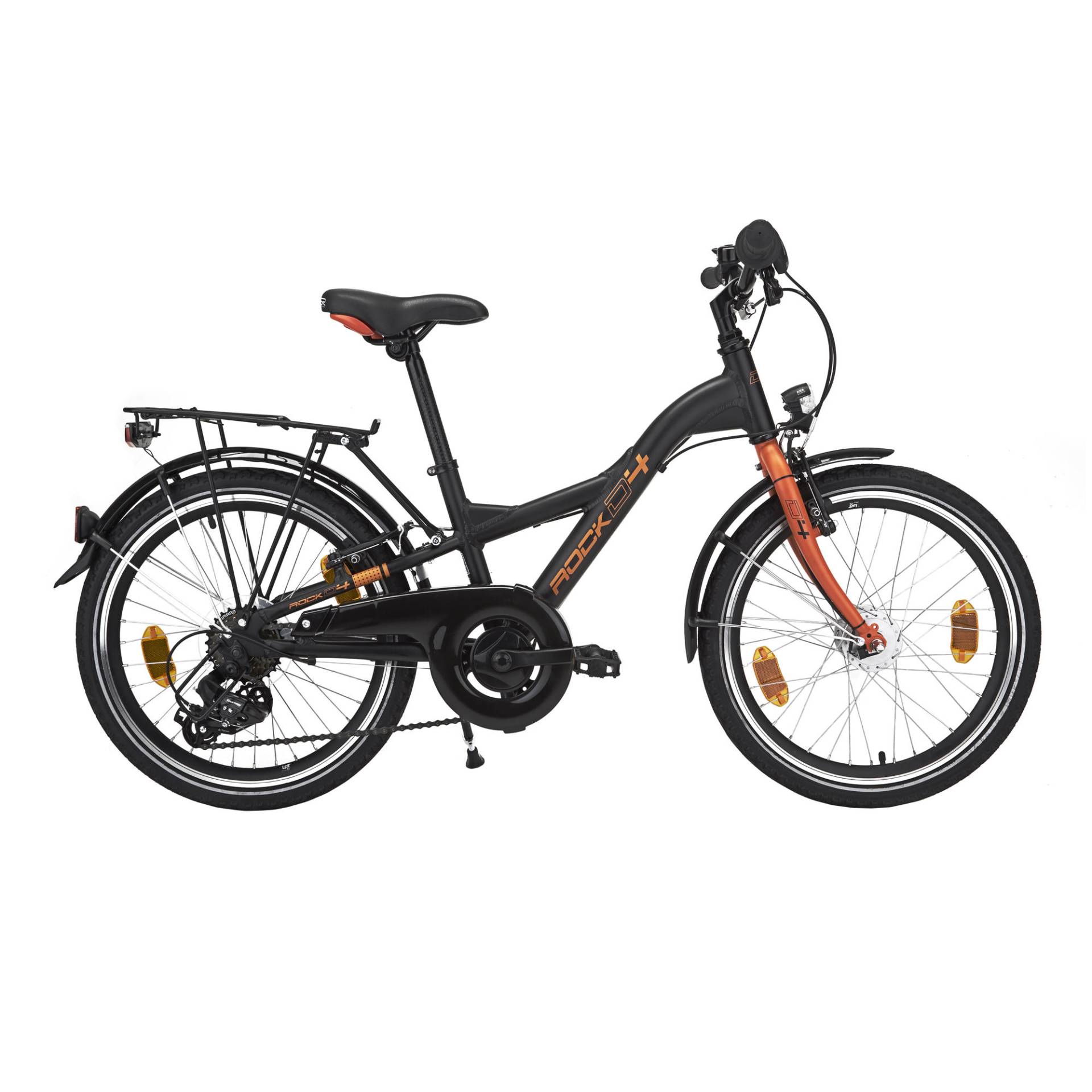 City Bike Kinderfahrrad 20 Zoll D4 Rock schwarz/orange von Decathlon