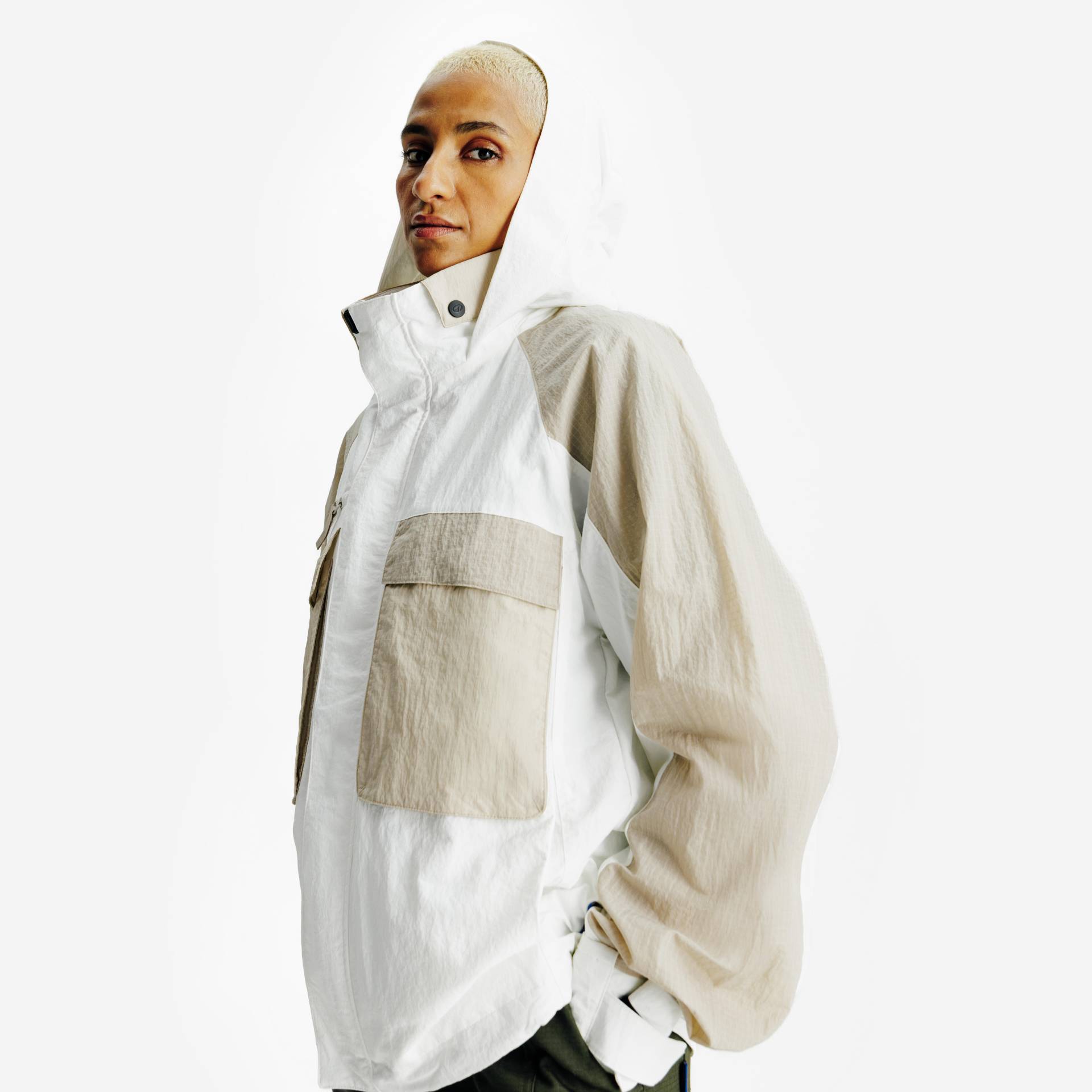 Jacke Damen Cropped - beige von Decathlon