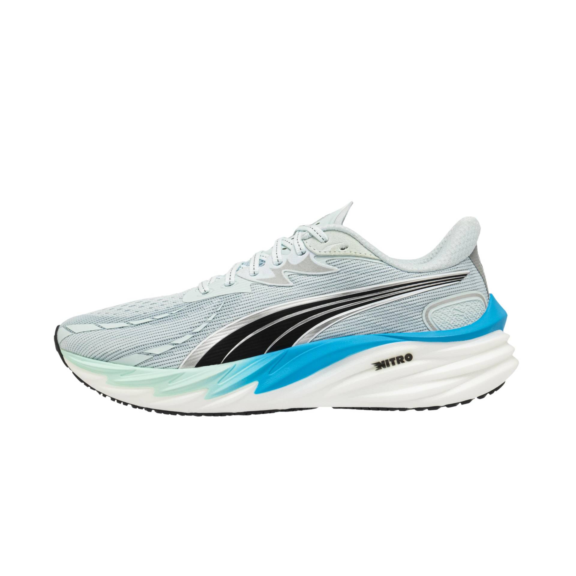 Laufschuhe Herren PUMA - Velocity Nitro 4 grau/blau von Decathlon