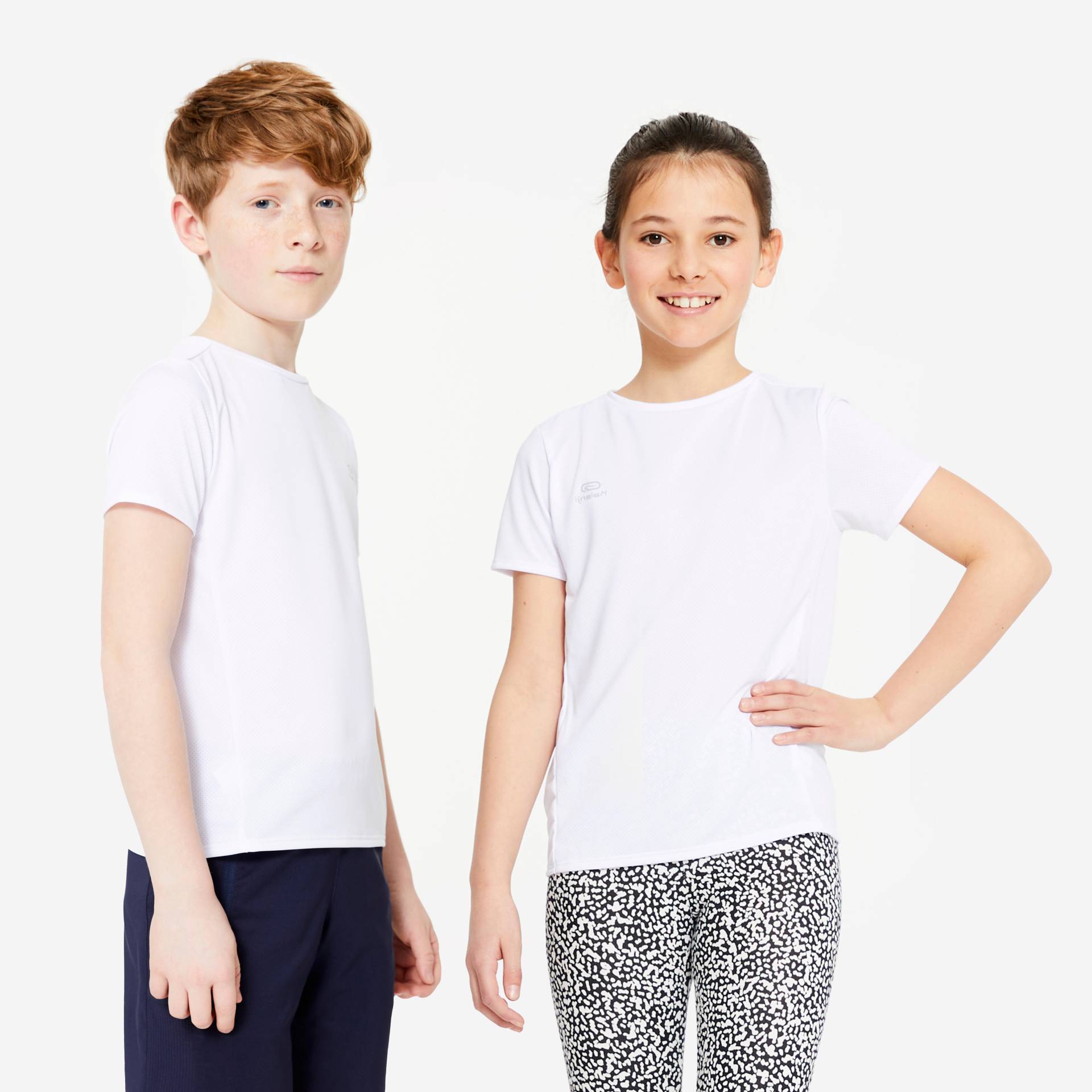 T-Shirt Kinder atmungsaktiv - weiss von Decathlon