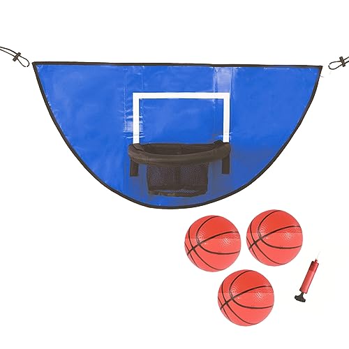 Dechoga Trampolin Basketballkorb zum Eintauchen TrampolinBasketballaufsatz, Abreißrand mit Mini Basketbällen TrampolinZubehör für Kinder Innen und Außenbereich von Dechoga