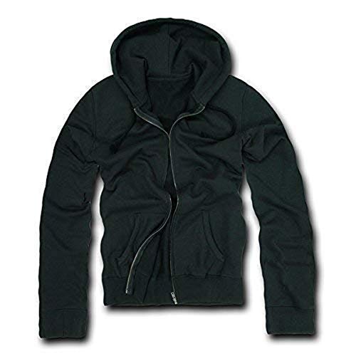 Decky Basic Fleece-Kapuzenpullover mit Reißverschluss Large schwarz - schwarz von Decky